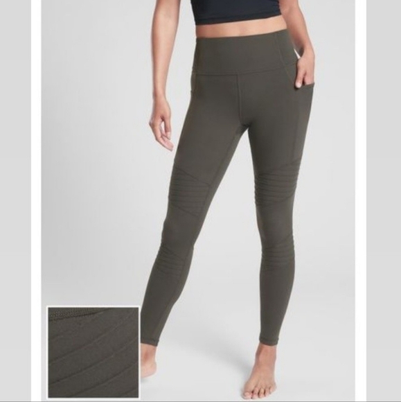 Athleta Inclination Moto Tight Grey Size Xtra Small - Picture 2 of 10